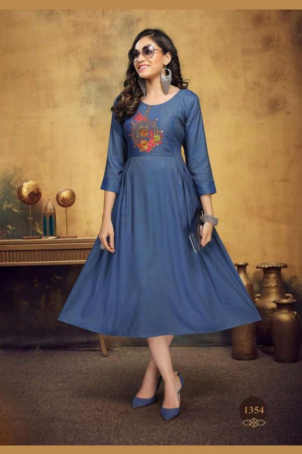 Starlink Rayon Designer Flair Kurti 